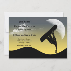 Snowboarding Party Invitation