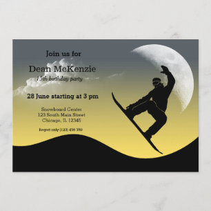 Snowboarding Party Invitation