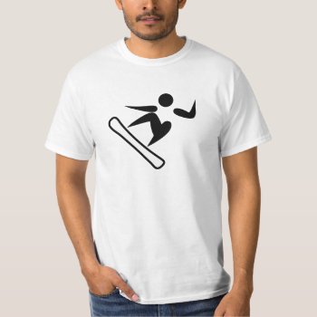Snowboarding Pictograph Basic Value T-shirt by abbeyz71 at Zazzle