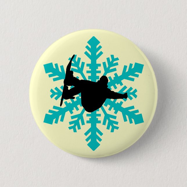 Snowboarding Pinback Button (Front)