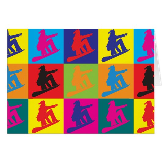 Snowboarding Pop Art Cards (Front Horizontal)