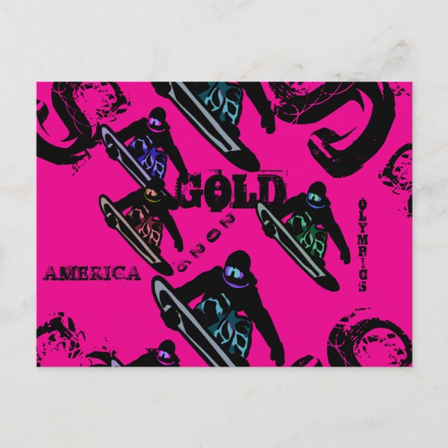 SNOWBOARDING  POSTCARD (Front)