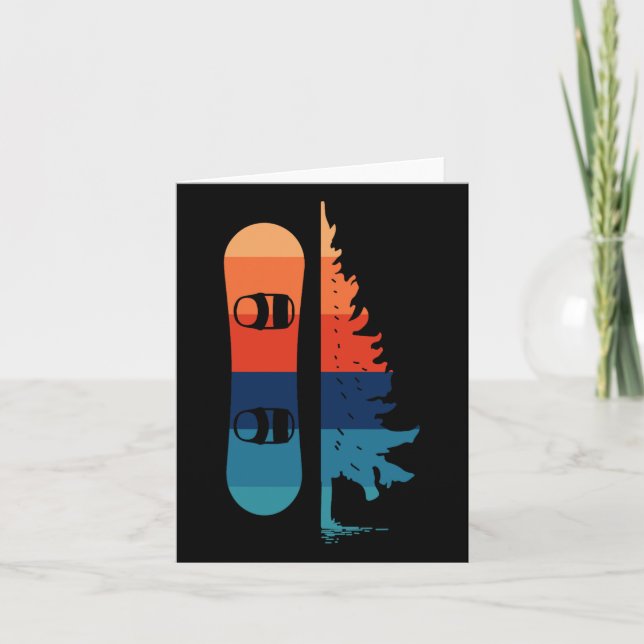 Snowboarding Retro Skier Apparel Retro Vintage Sno Card (Front)
