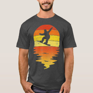 Snowboarding retro sunset 70s vintage Snowboardin T-Shirt