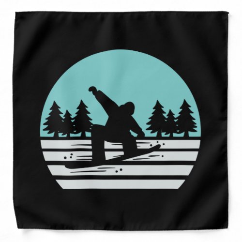 Snowboarding Retro Vintage Bandana