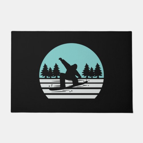 Snowboarding Retro Vintage Doormat