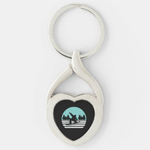 Snowboarding Retro Vintage Keychain