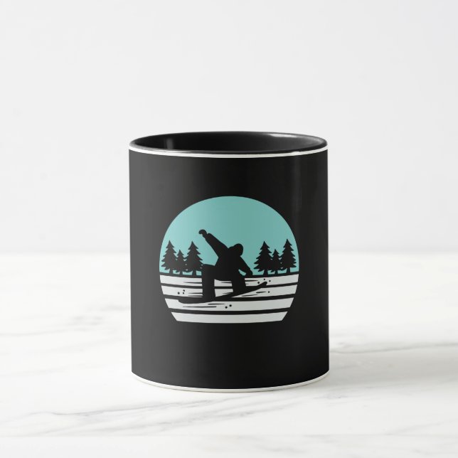 Snowboarding Retro Vintage Mug (Center)