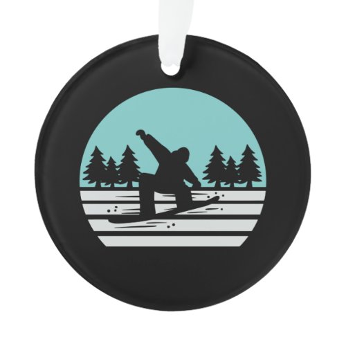 Snowboarding Retro Vintage Ornament
