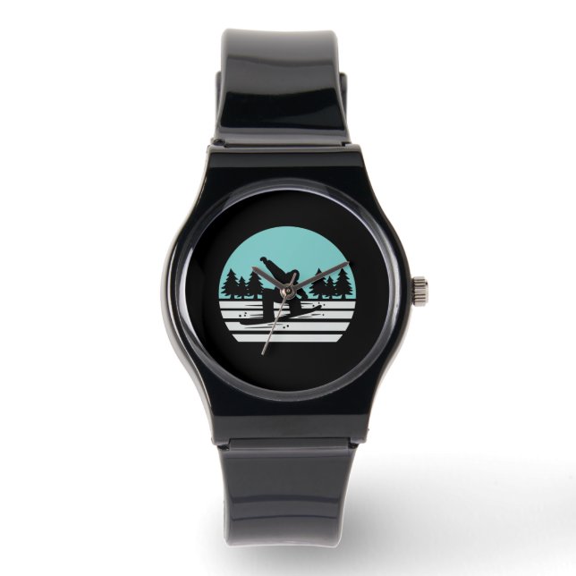 Snowboarding Retro Vintage Watch (Front)