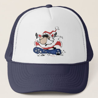 Snowboarding Santa Hat