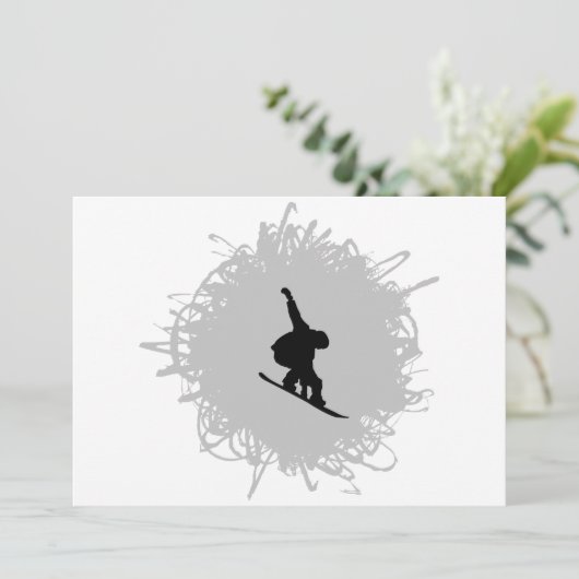 Snowboarding Scribble Style (Standing Front)