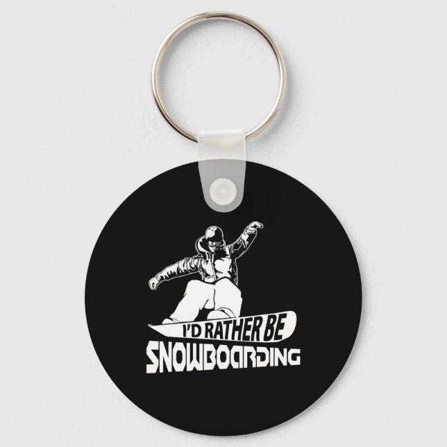 Snowboarding Shirt Snow Boarding Snow Board  Keychain (Front)