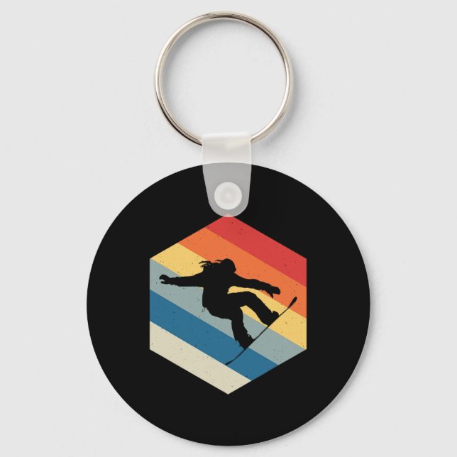 Snowboarding Shirt Snowboarder Snowboard Lover Sno Keychain (Front)