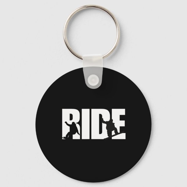 Snowboarding Shirt Snowboarder Snowboard Lover Sno Keychain (Front)