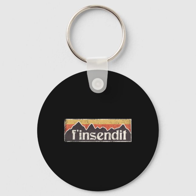 Snowboarding Skiing Send It Finsendit Funny T Shir Keychain (Front)