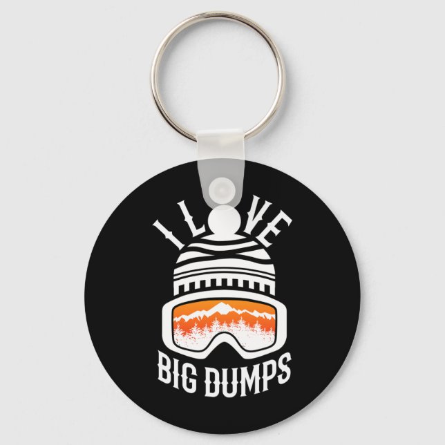 Snowboarding Skiing Snowboard Funny Snowboarder  Keychain (Front)