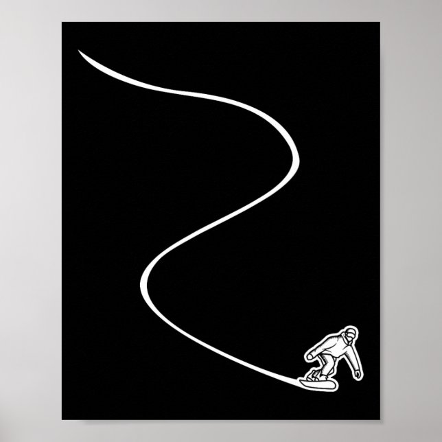Snowboarding Slopes - Snowboard  Poster (Front)