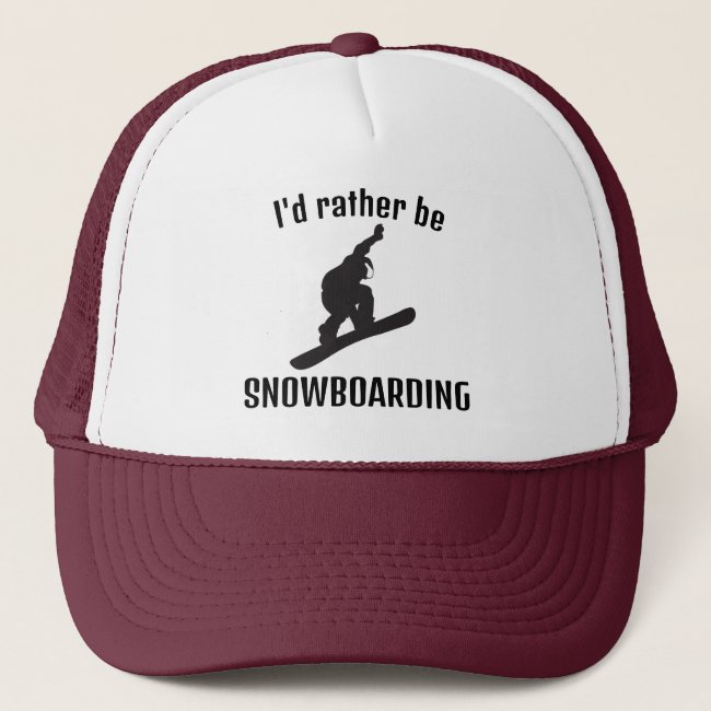 Snowboarding Snow Sports Design Hat