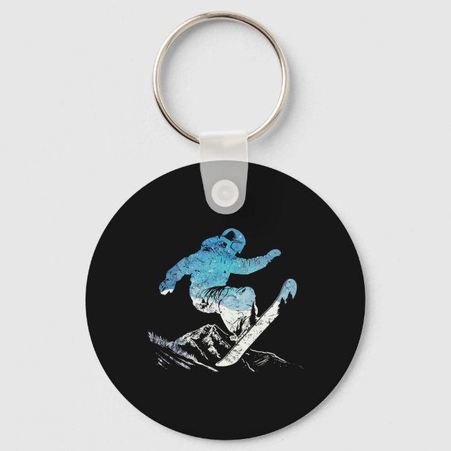 Snowboarding Snowboard 10  Keychain (Front)