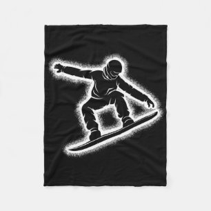 Snowboarding Snowboard Boys Kids Mens 1  Fleece Blanket