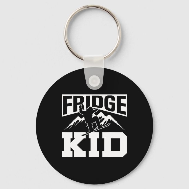 Snowboarding Snowboard Fridge Kid 1  Keychain (Front)
