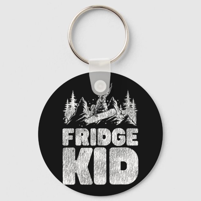 Snowboarding Snowboard Fridge Kid  Keychain (Front)