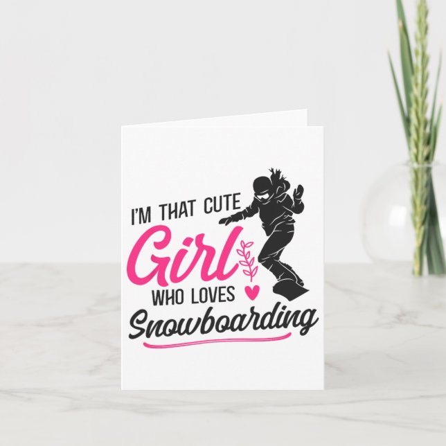 Snowboarding Snowboard Girl 1  Card (Front)