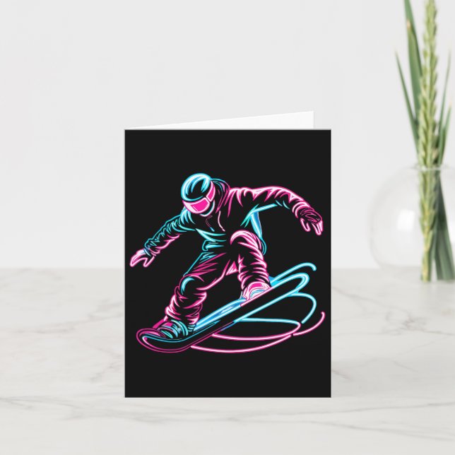 Snowboarding Snowboard Snowboarder 3  Card (Front)