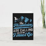 Snowboarding Snowboard The Mountains Are Calling A Card