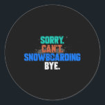 Snowboarding Snowboard Vintage 11  Classic Round Sticker<br><div class="desc">Snowboarding Snowboard Vintage 11</div>