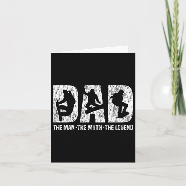 Snowboarding Snowboard Vintage Dad Father Dad The  Card (Front)