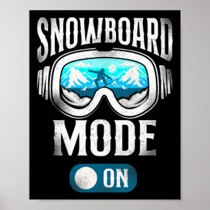 Snowboarding Snowboard Vintage Goggles Poster