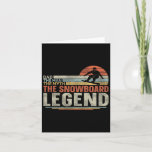 Snowboarding Snowboard Vintage Retro Dad 1  Card