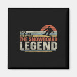 Snowboarding Snowboard Vintage Retro Dad 1  Magnet