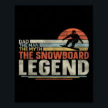 Snowboarding Snowboard Vintage Retro Dad 1  Poster<br><div class="desc">Snowboarding Snowboard Vintage Retro Dad 1</div>