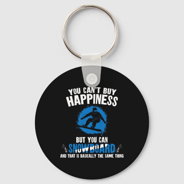 Snowboarding Snowboard Vintage Ski Skiing  Keychain (Front)