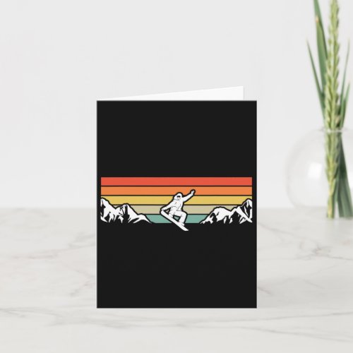 Snowboarding Snowboarder And Mountains  Card