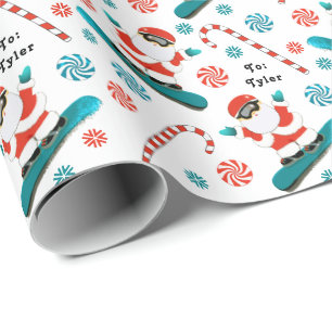 Snowboarding Snowboarder Holiday Gift Wrapping Paper