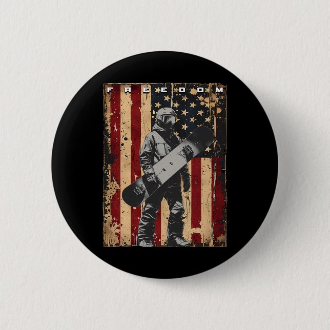 Snowboarding Snowboarder Snowboard  Button (Front)