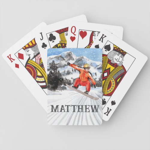 Snowboarding Snowboarder Winter Sports  Playing Cards