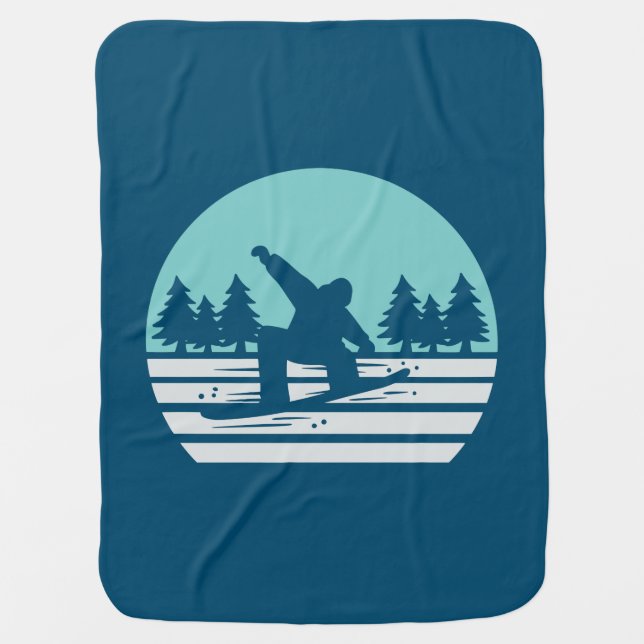Snowboarding Snowboarders Gifts Baby Blanket (Front)