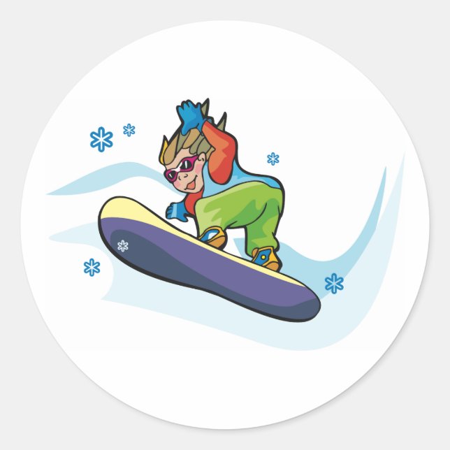 Snowboarding Stickers (Front)