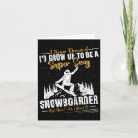 Snowboarding Super Y Snowboarder Shirt Girls  Card