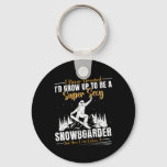 Snowboarding Super Y Snowboarder Shirt Girls  Keychain