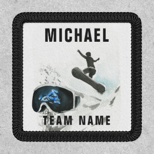 Snowboarding Team Player Name Patch