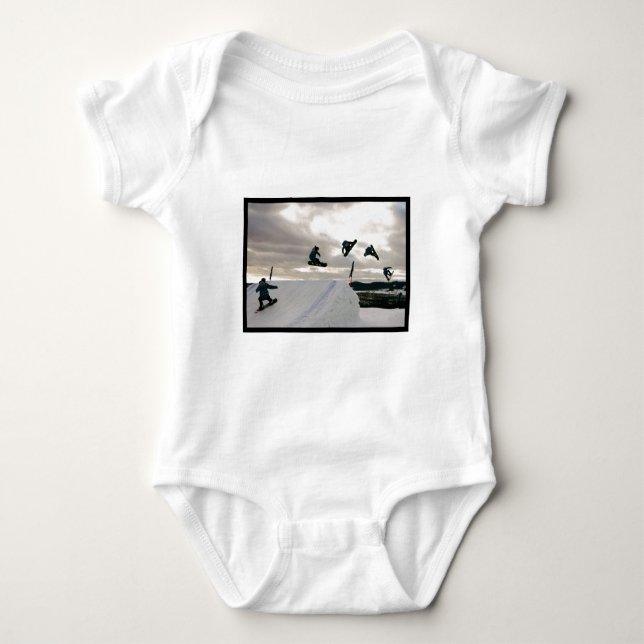 Snowboarding Tricks Baby T-Shirt Baby Bodysuit (Front)