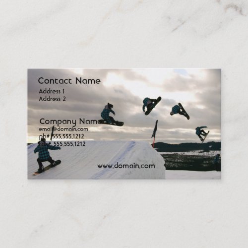 Snowboarding Tricks Business Card
