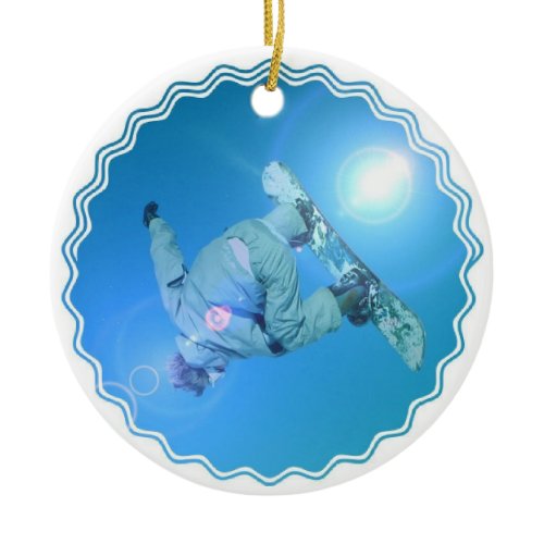 Snowboarding Tricks Picture Ornament
