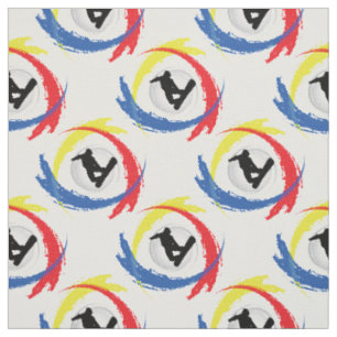 Snowboarding Tricolor Emblem Fabric